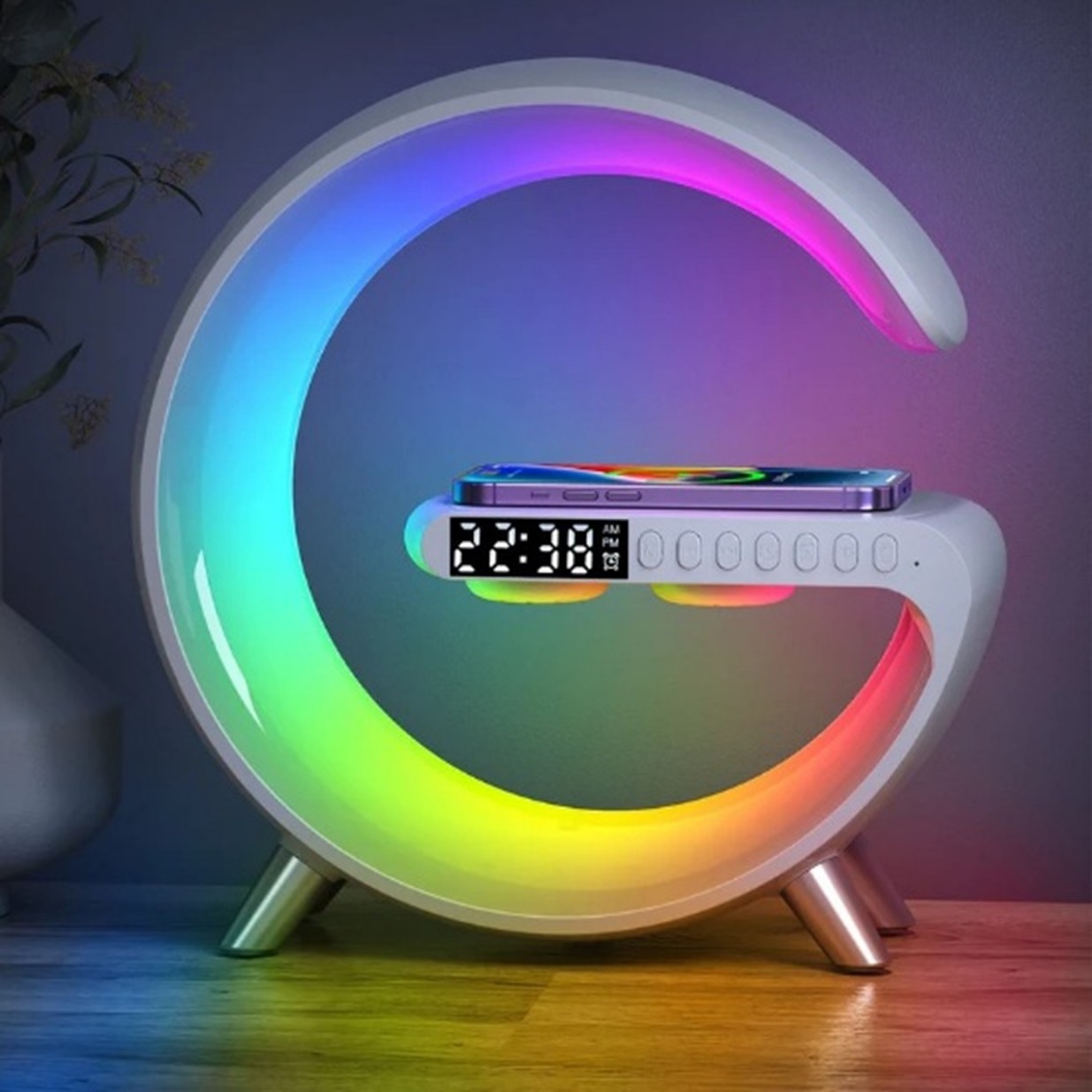 Smart Digital Clock with Wireless Charger