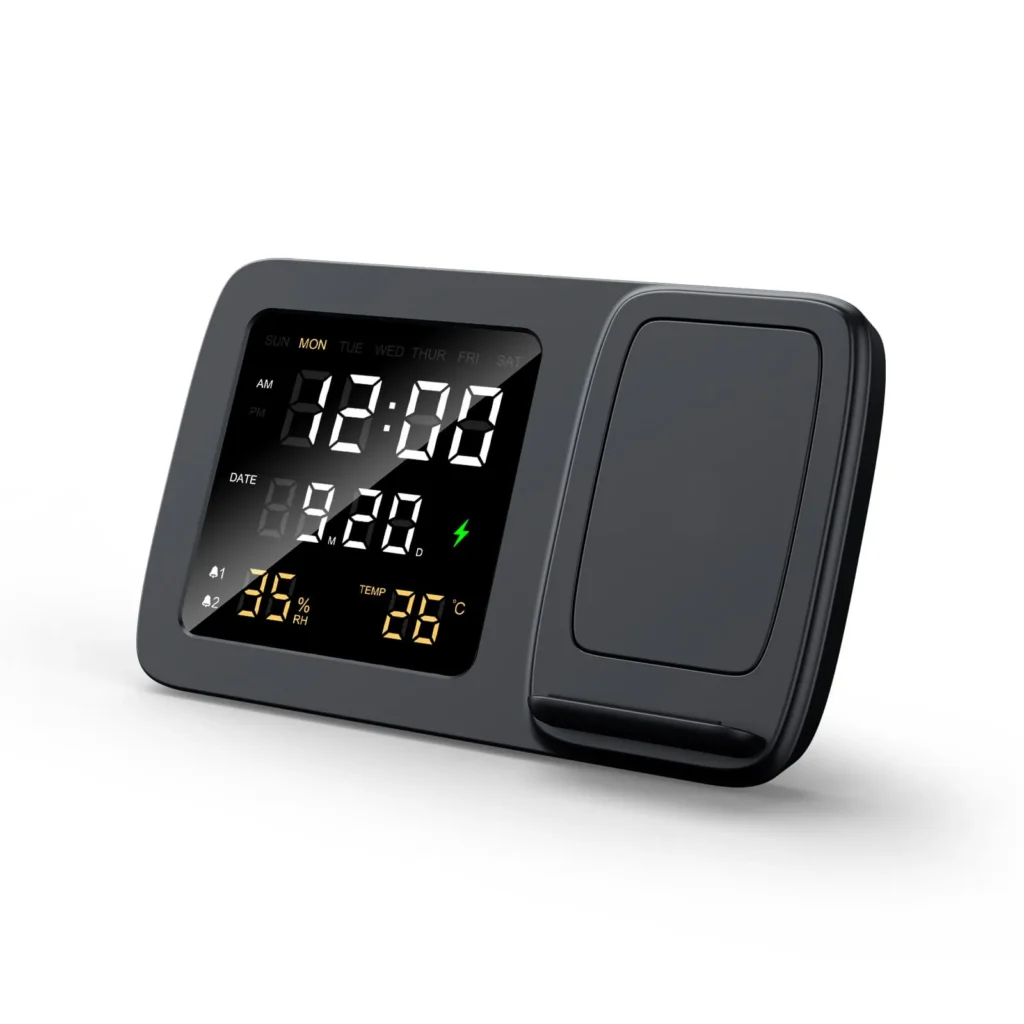 Smart Digital Clock with Wireless Charger