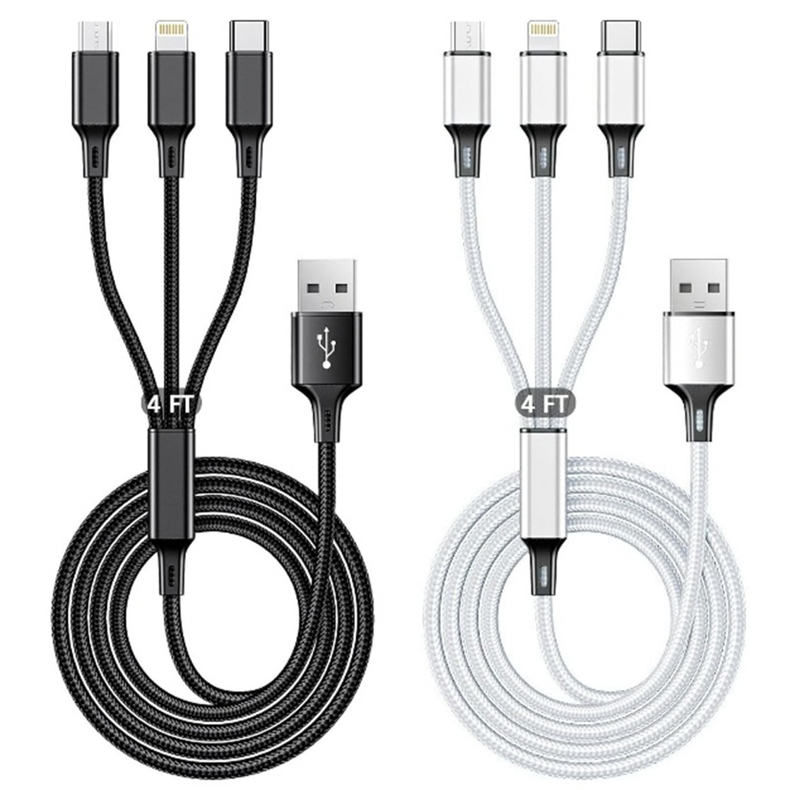 3-in-1 Multi-Port Charging Cables