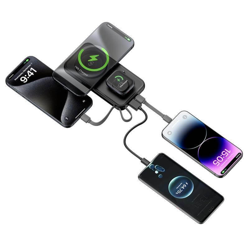 Multi-Device Wireless Power Bank with Built-in Cables4