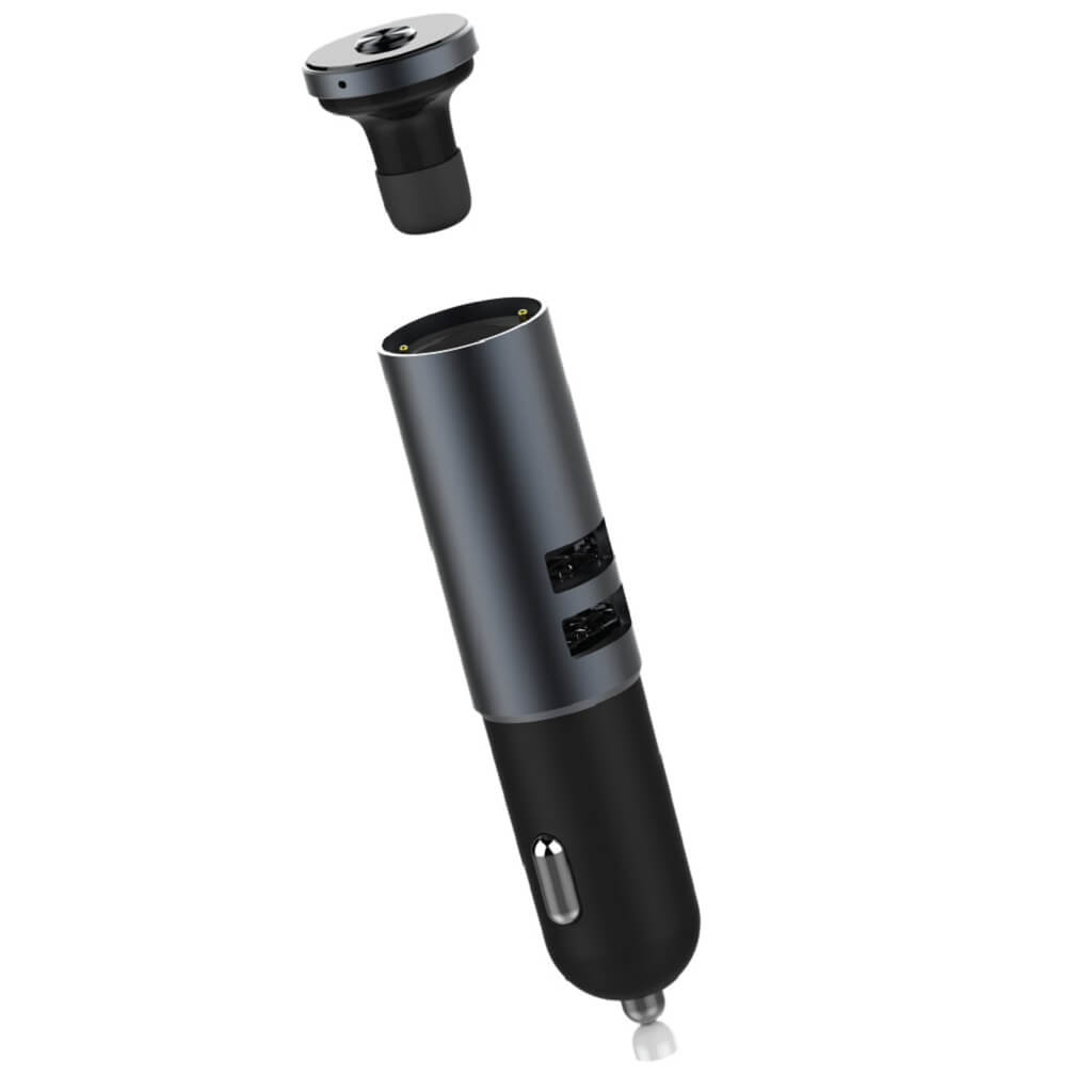 Car Charger With Bluetooth Earbud