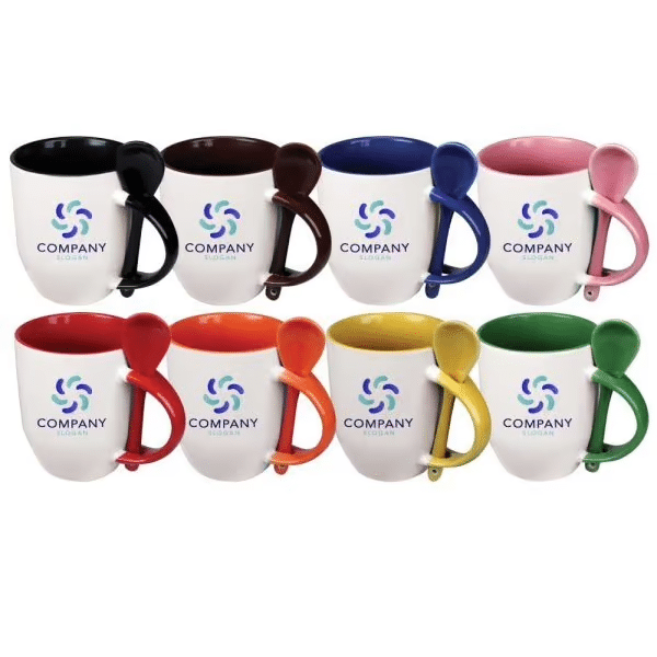 Two Tone Mug With Spoon